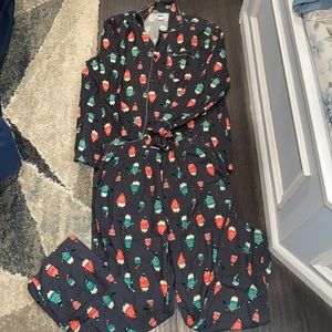 Old navy mens flannel pajamas holiday set pjs top and bottom large